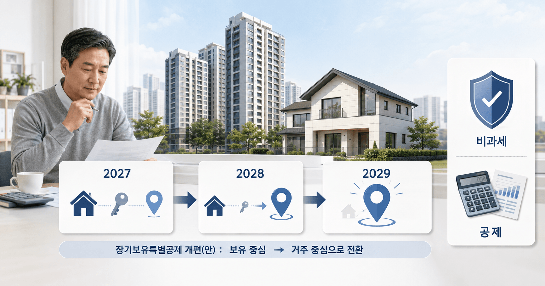 2026 장기보유특별공제 개편안, 2027·2028·2029 적용 시기와 1세대 1주택 비과세 정리