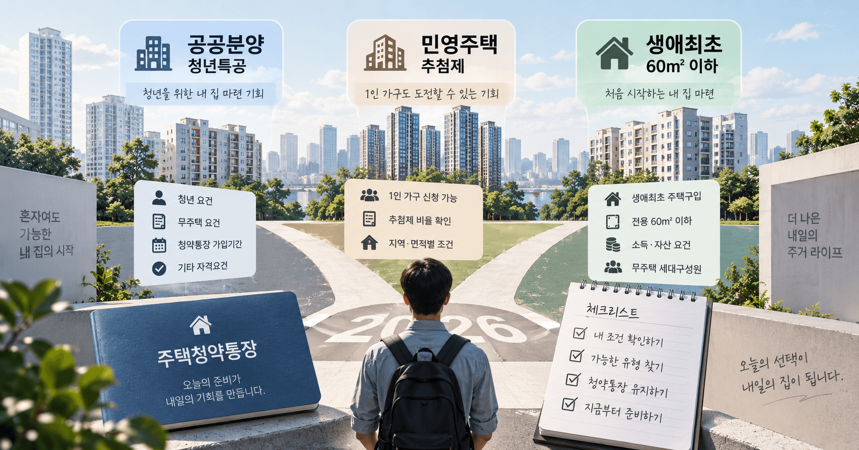 2026 1인 가구 청약통장, 정말 쓸모없나? 공공분양·민영주택·청년특공 가능 조건
